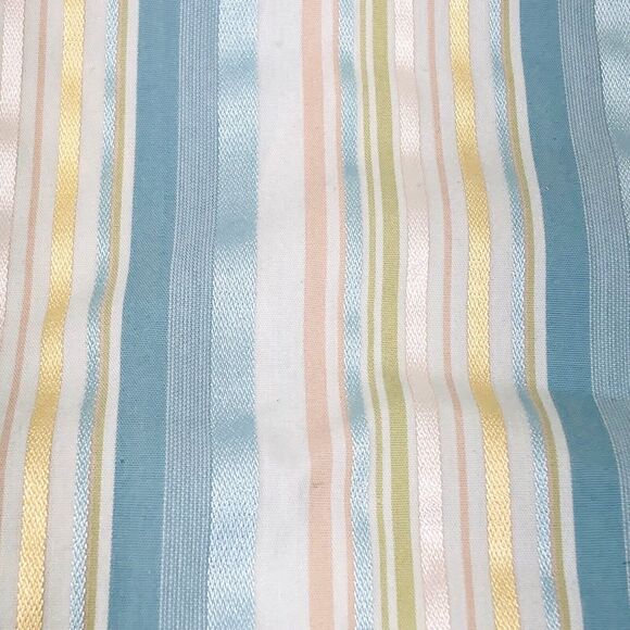 DressBarn Vintage Top Satin Metallic Stripe Turquoise XL Women Y2K Fairy Cottage - Picture 5 of 10
